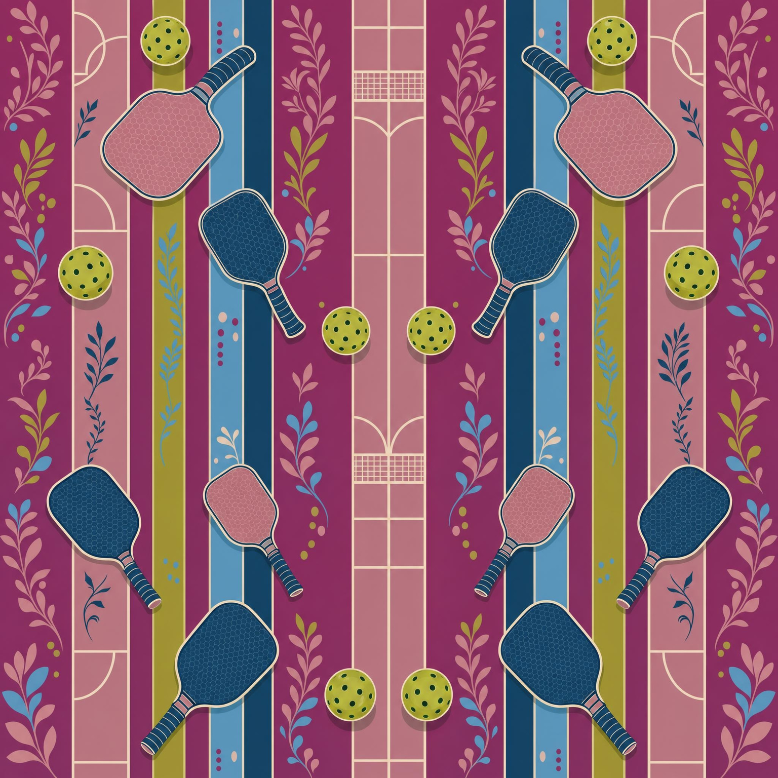 Pickleball Vertical mahjong mat