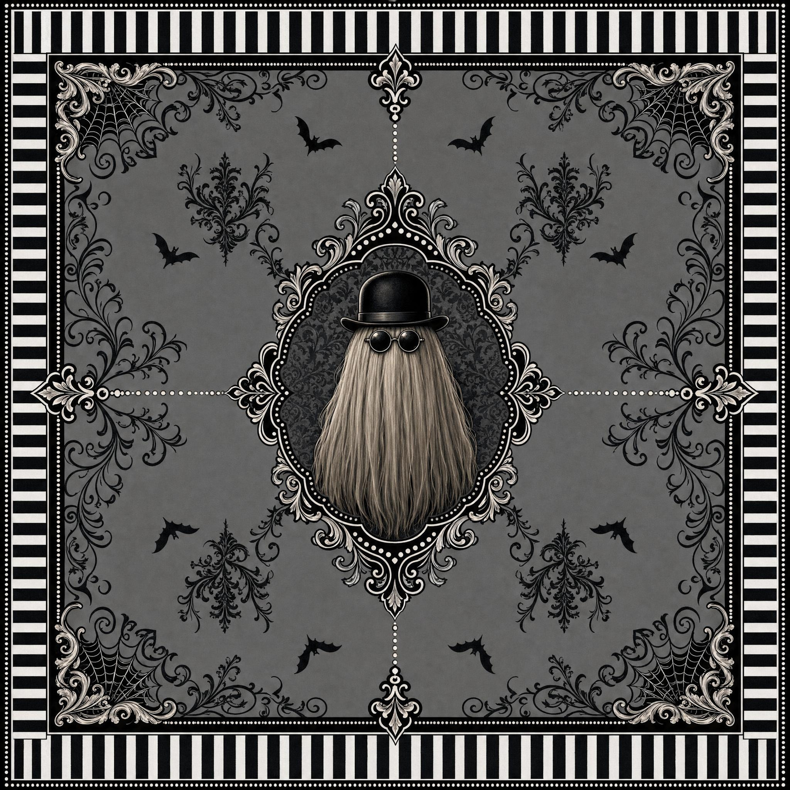 Cousin Itt Gothic Diamond mahjong mat