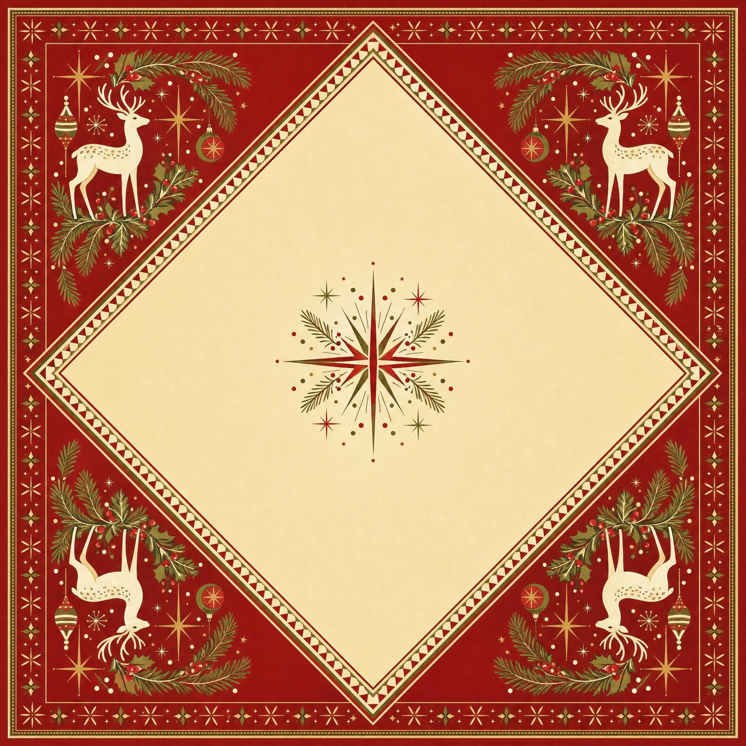 MCM Christmas mahjong mat